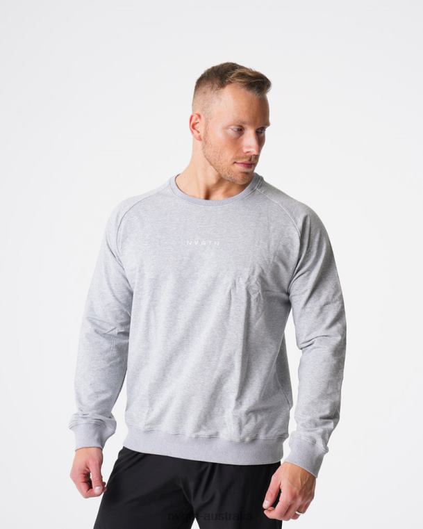 Men Crew Neck Sweatshirt 04060792 Grey Tops NVGTN