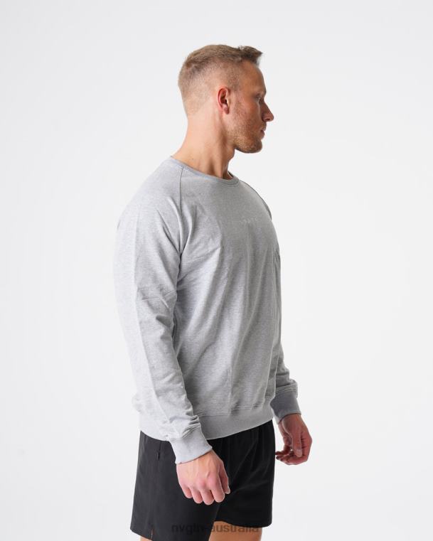 Men Crew Neck Sweatshirt 04060792 Grey Tops NVGTN