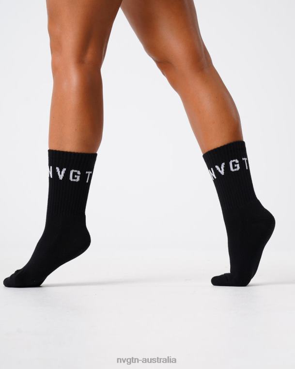 Women Crew Socks 04060713 Black Fitness NVGTN