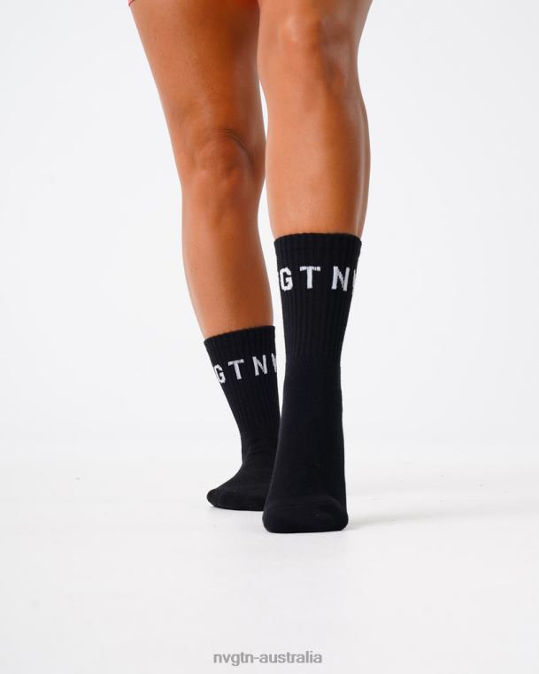 Women Crew Socks 04060713 Black Fitness NVGTN