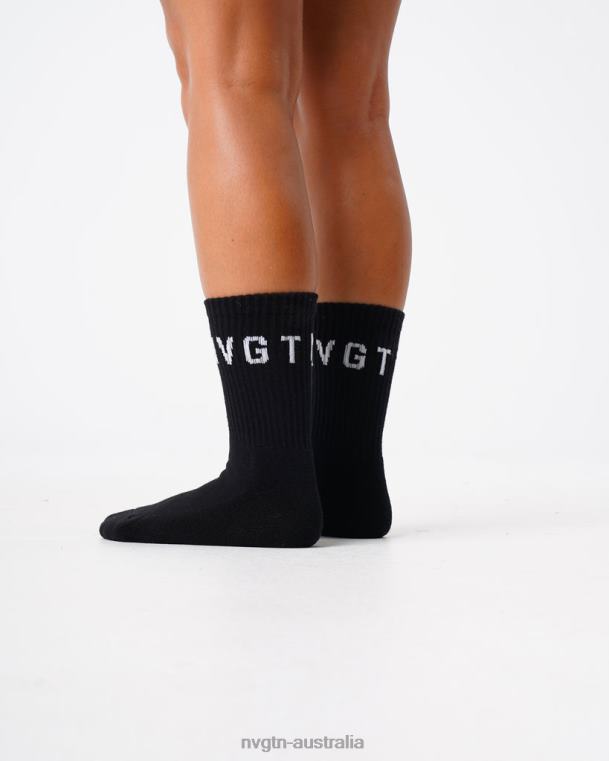 Women Crew Socks 04060713 Black Fitness NVGTN