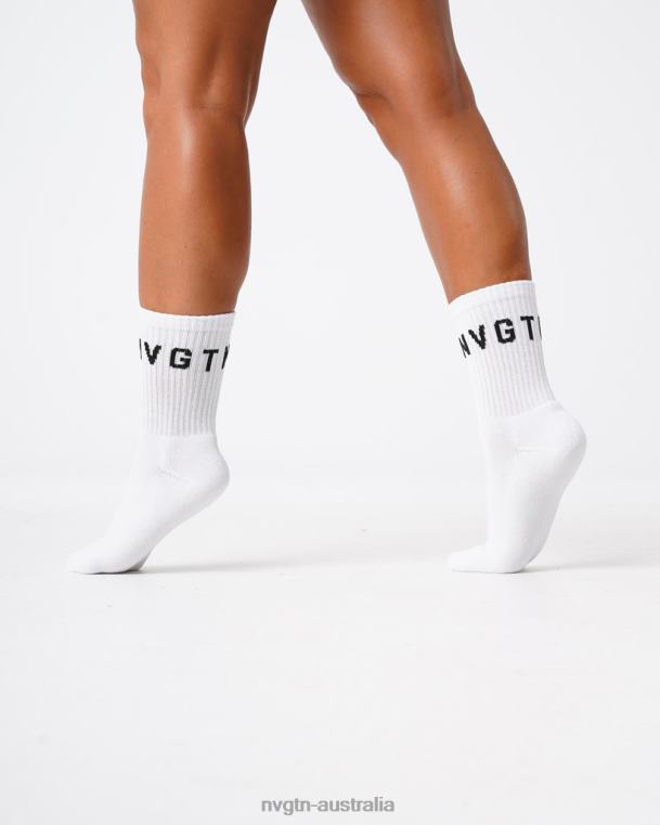 Women Crew Socks 04060714 White Fitness NVGTN