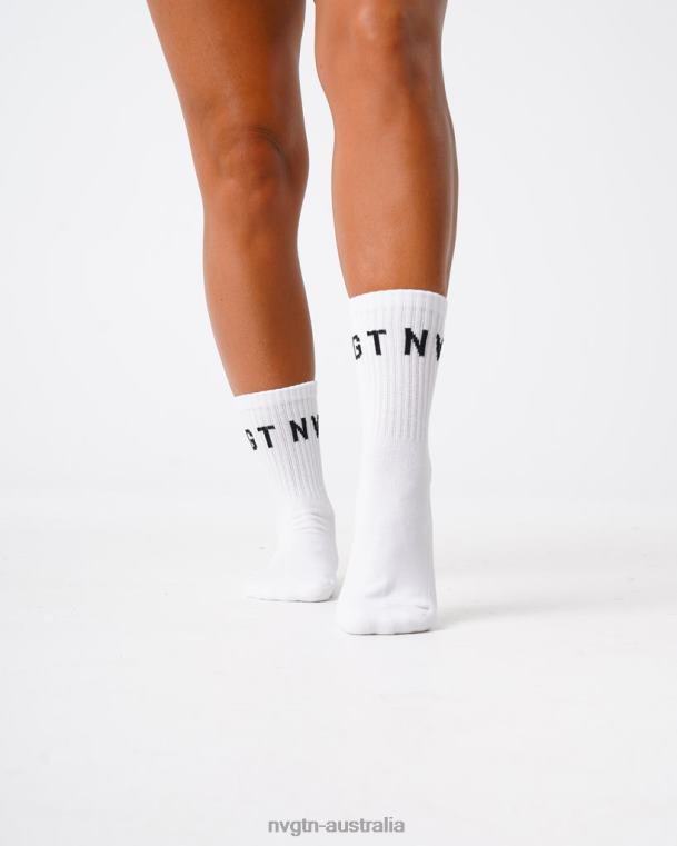 Women Crew Socks 04060714 White Fitness NVGTN