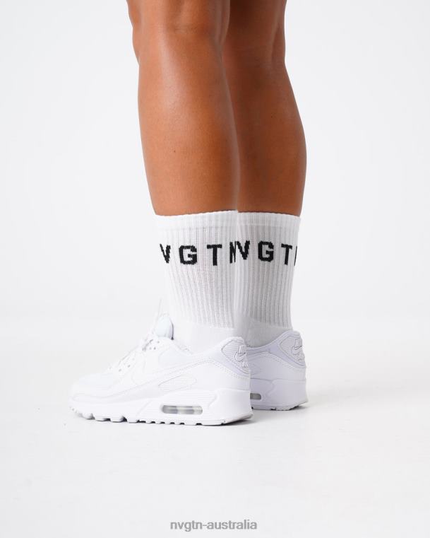Women Crew Socks 04060714 White Fitness NVGTN
