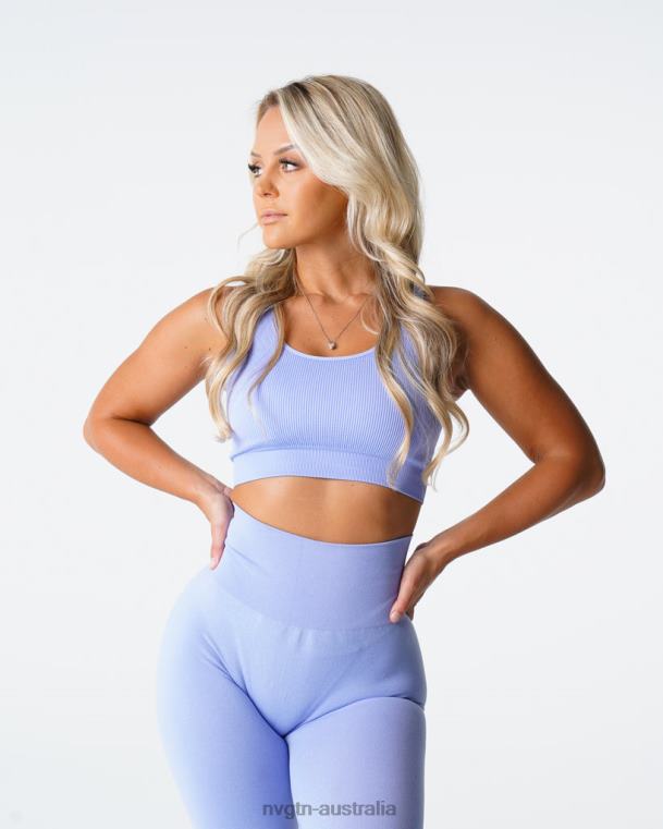 Women Desire Ribbed Seamless Bra 04060197 Periwinkle Fitness NVGTN