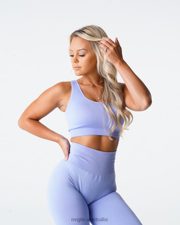 Women Desire Ribbed Seamless Bra 04060197 Periwinkle Fitness NVGTN