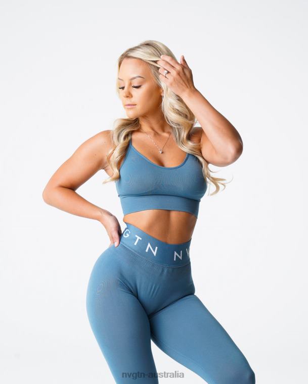 Women Flourish Seamless Bra 04060165 Stone Blue Fitness NVGTN