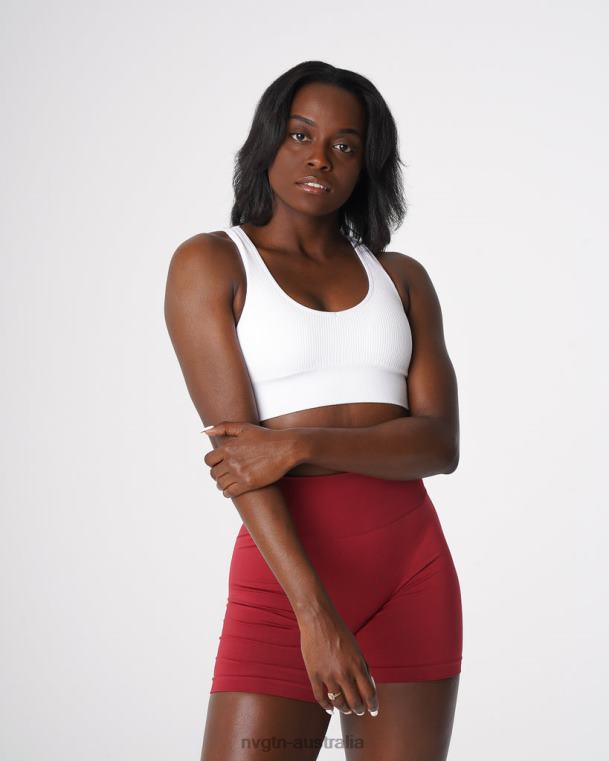 Women Galaxy Ribbed Seamless Bra 04060159 White Fitness NVGTN