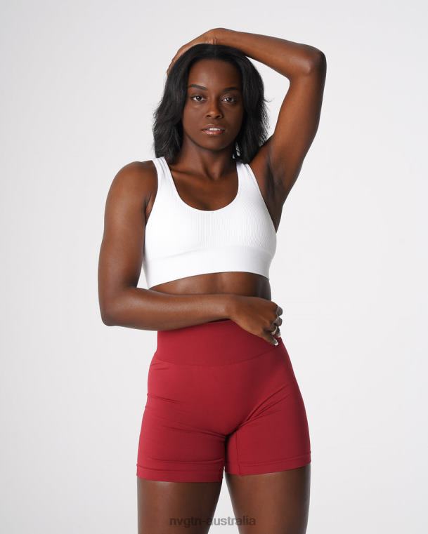Women Galaxy Ribbed Seamless Bra 04060159 White Fitness NVGTN