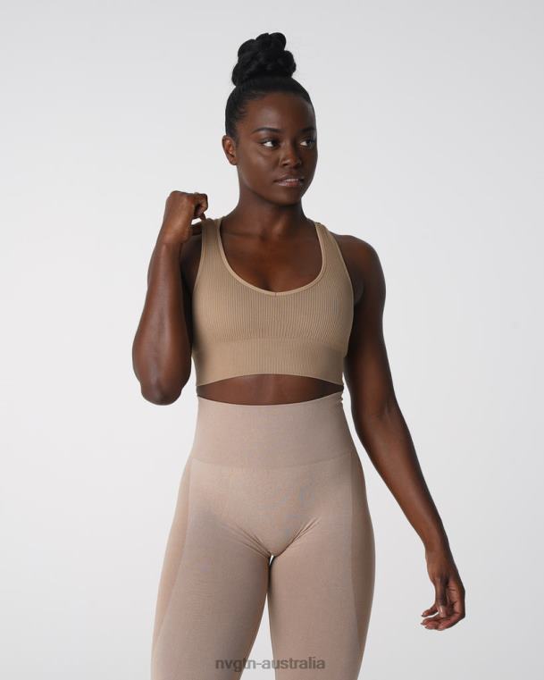 Women Galaxy Ribbed Seamless Bra 04060160 Beige Fitness NVGTN