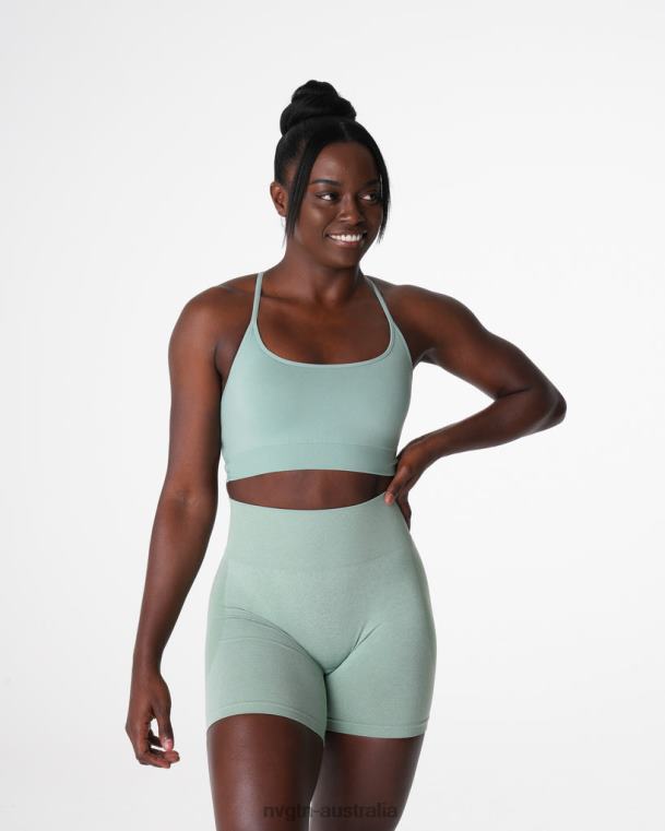 Women Invincible Seamless Bra 0406029 Sage Green Fitness NVGTN
