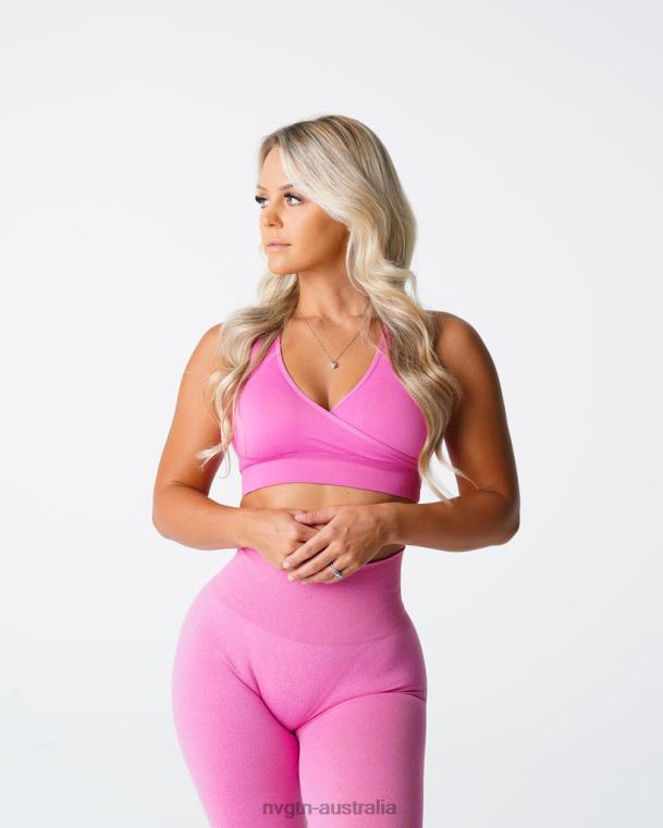 Women Pursuit Seamless Bra 04060200 Bubble Gum Pink Fitness NVGTN