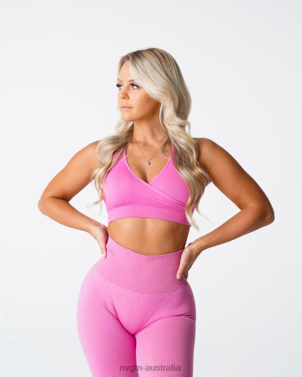 Women Pursuit Seamless Bra 04060200 Bubble Gum Pink Fitness NVGTN