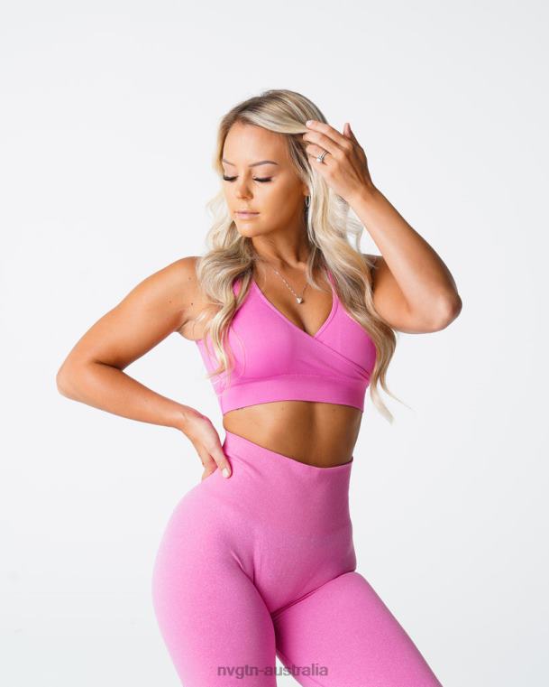 Women Pursuit Seamless Bra 04060200 Bubble Gum Pink Fitness NVGTN