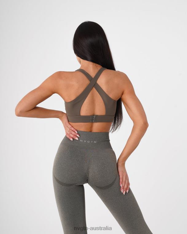 Women Reveal Bra 0406055 Khaki Green Fitness NVGTN
