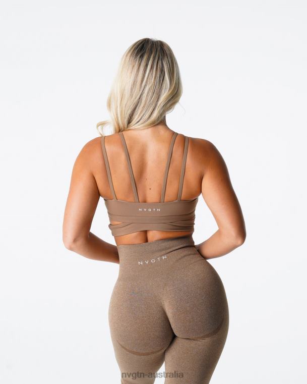 Women Revolve Bra 04060100 Mocha Fitness NVGTN