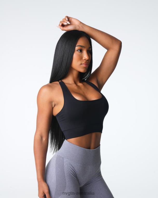 Women Thrive Seamless Bra 040605 Black Fitness NVGTN