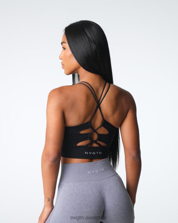 Women Thrive Seamless Bra 040605 Black Fitness NVGTN