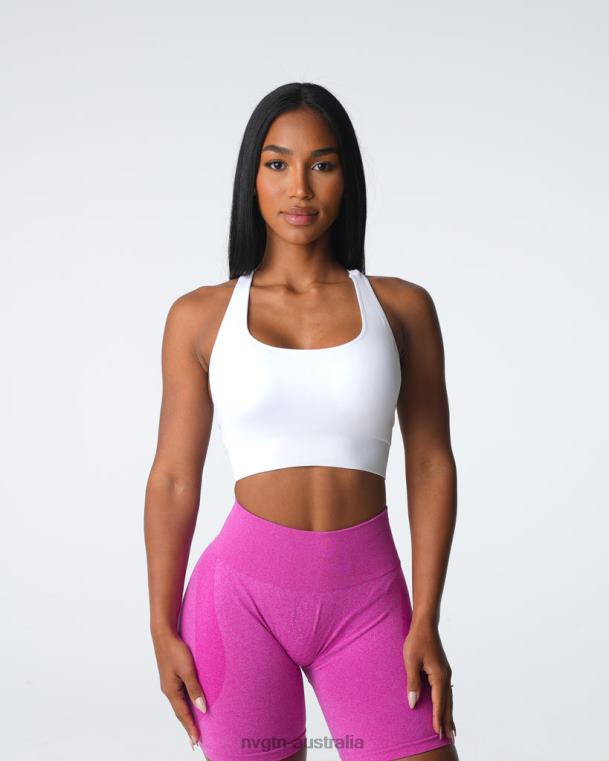 Women Thrive Seamless Bra 040606 White Fitness NVGTN