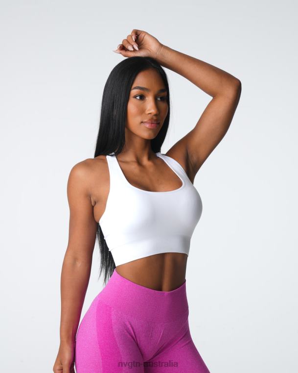Women Thrive Seamless Bra 040606 White Fitness NVGTN