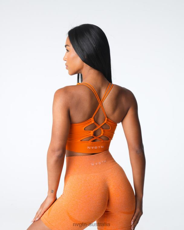 Women Thrive Seamless Bra 040608 Burnt Orange Fitness NVGTN