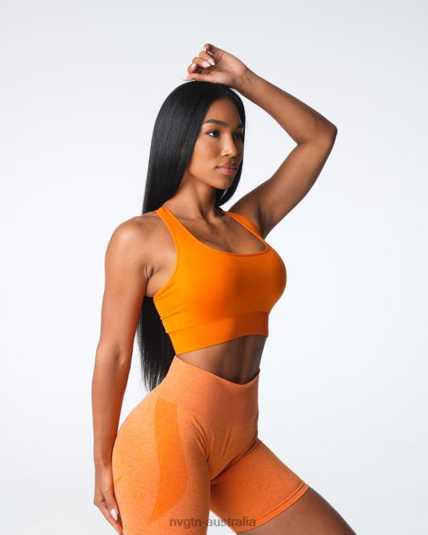 Women Thrive Seamless Bra 040608 Burnt Orange Fitness NVGTN
