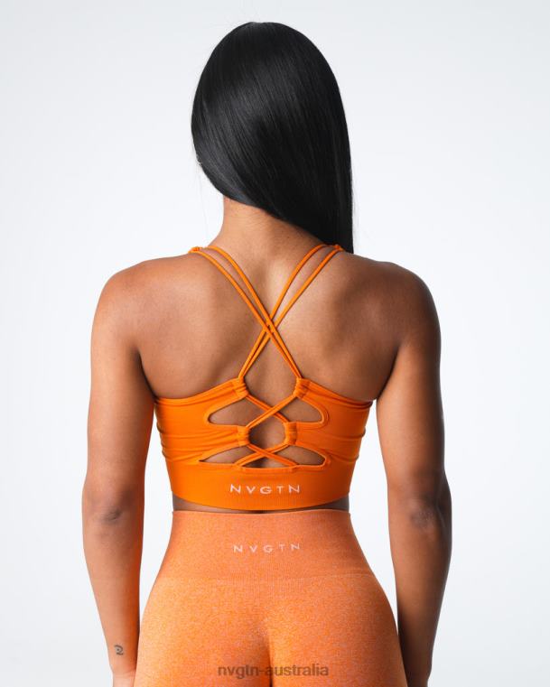 Women Thrive Seamless Bra 040608 Burnt Orange Fitness NVGTN