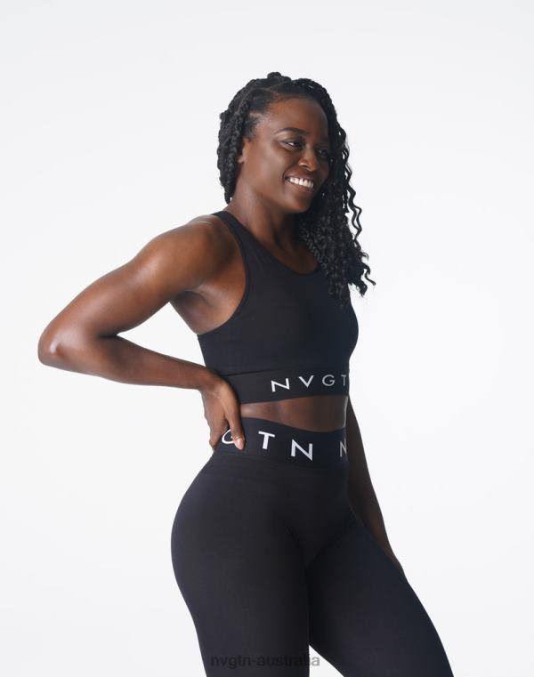 Women Trilogy Sport Seamless Bra 04060132 Black Fitness NVGTN