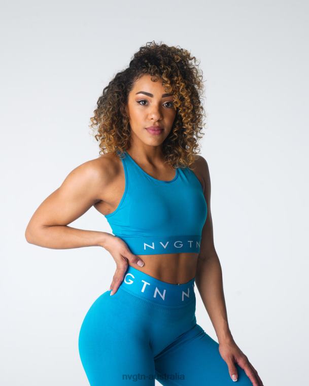 Women Trilogy Sport Seamless Bra 0406035 Lagoon Fitness NVGTN