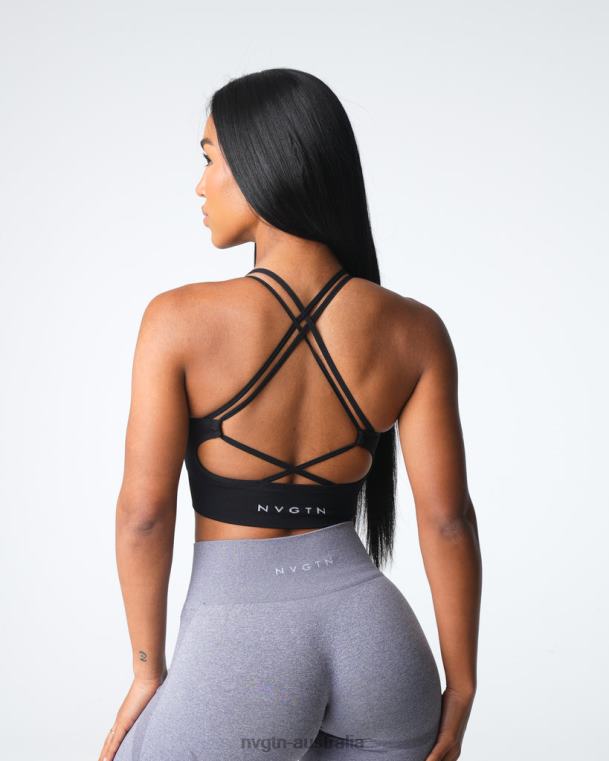Women Virtue Seamless Bra 040609 Black Fitness NVGTN