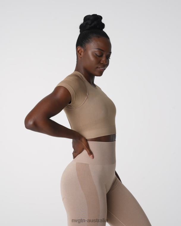 Women Vortex Seamless Bra Top 04060149 Beige Fitness NVGTN
