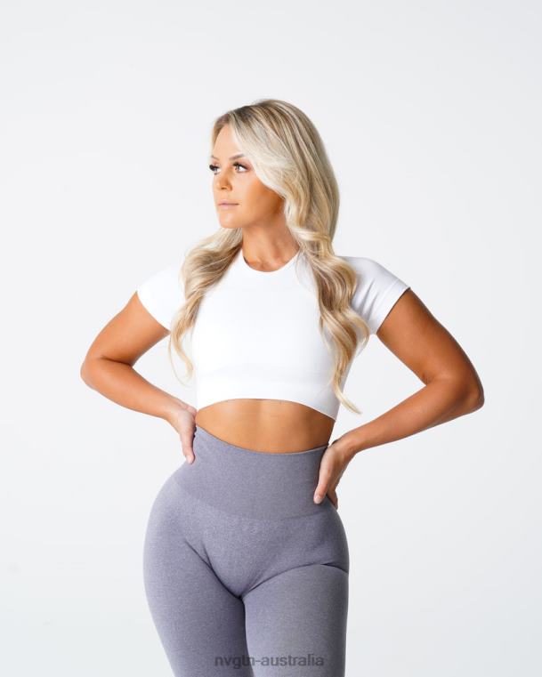 Women Vortex Seamless Bra Top 0406072 White Fitness NVGTN