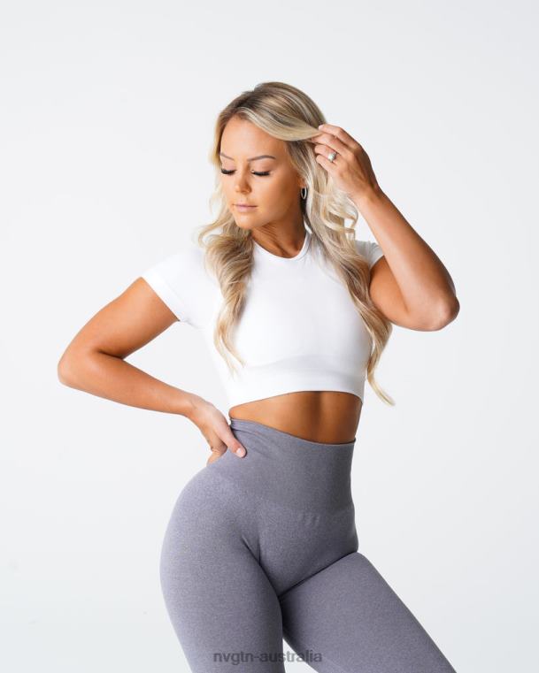 Women Vortex Seamless Bra Top 0406072 White Fitness NVGTN