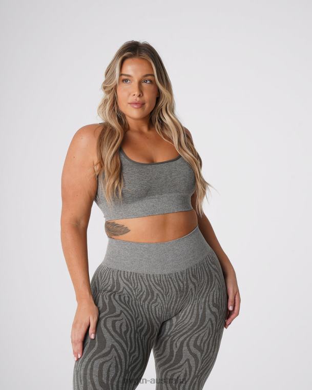 Women Zebra Eclipse Seamless Bra 04060220 Khaki Green Fitness NVGTN