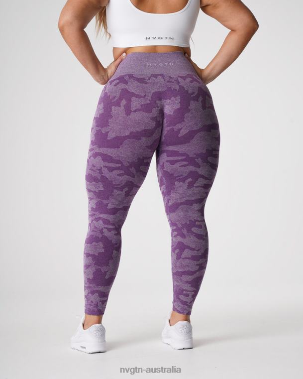 Women Camo Seamless Leggings 04060658 Violet Fitness NVGTN
