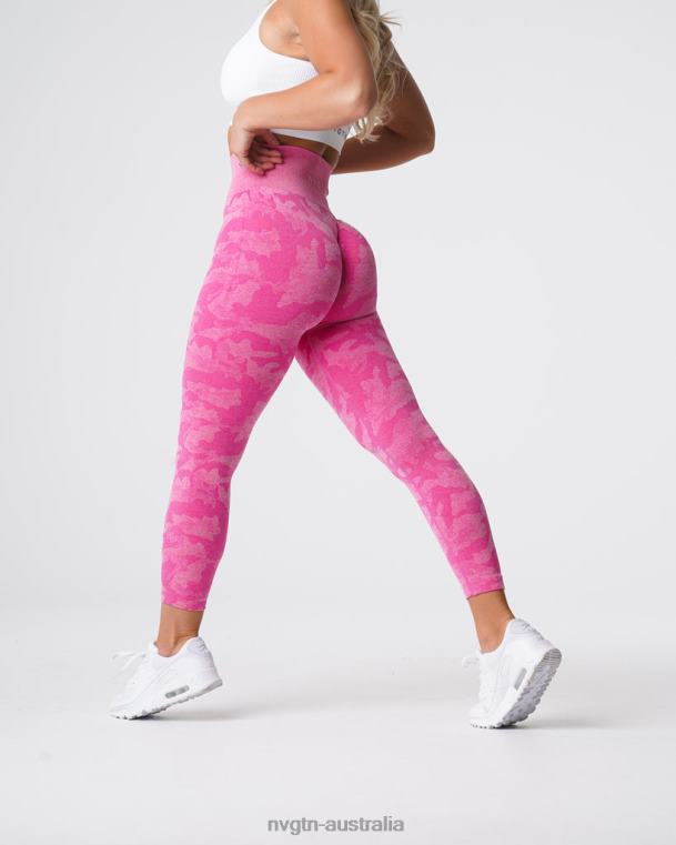 Women Camo Seamless Leggings 04060659 Bubble Gum Pink Fitness NVGTN