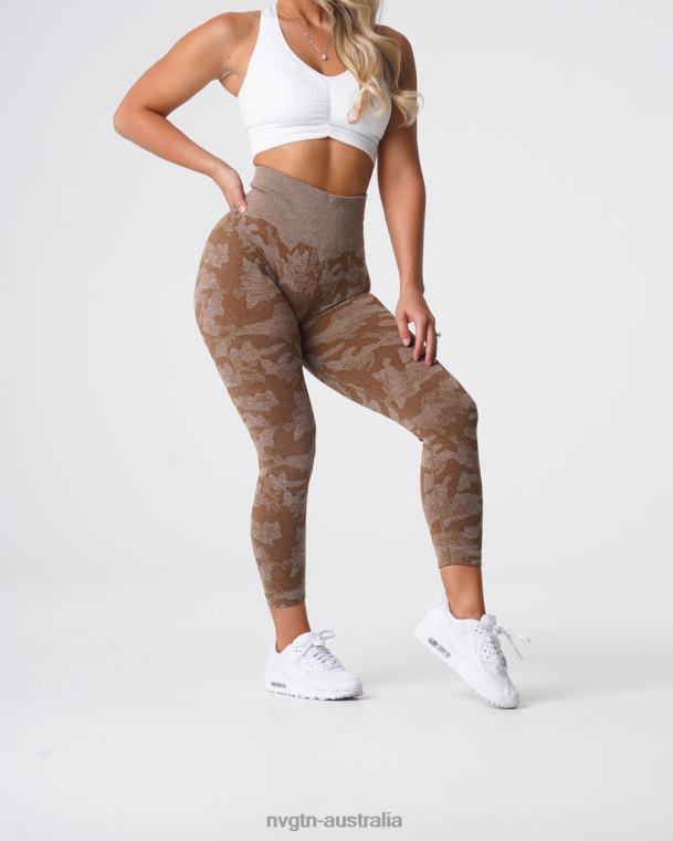 Women Camo Seamless Leggings 04060661 Mocha Fitness NVGTN