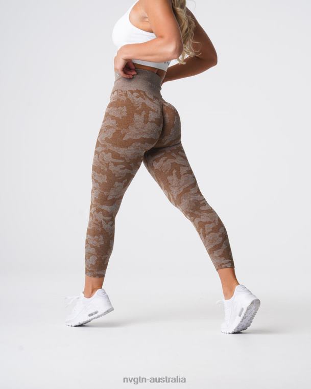 Women Camo Seamless Leggings 04060661 Mocha Fitness NVGTN