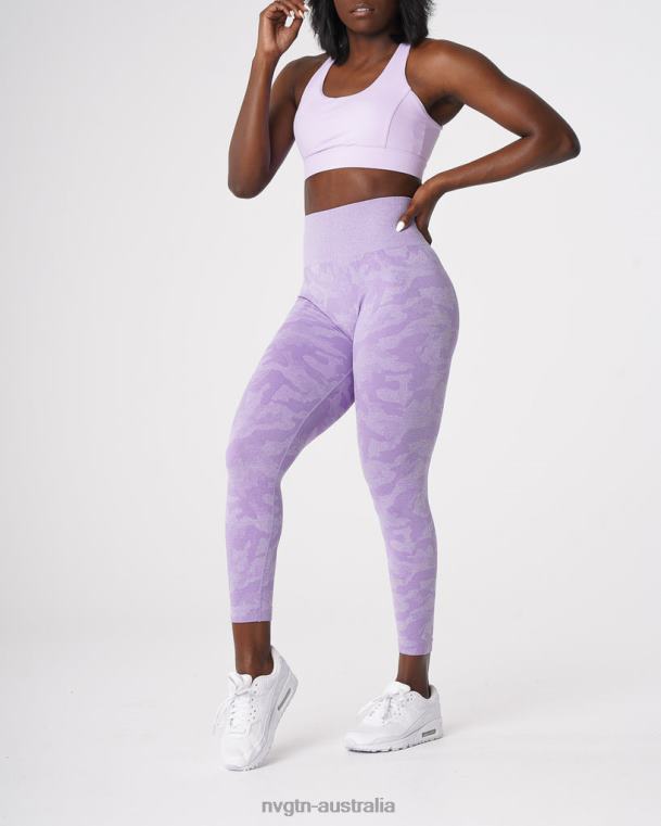 Women Camo Seamless Leggings 04060671 Lilac Fitness NVGTN