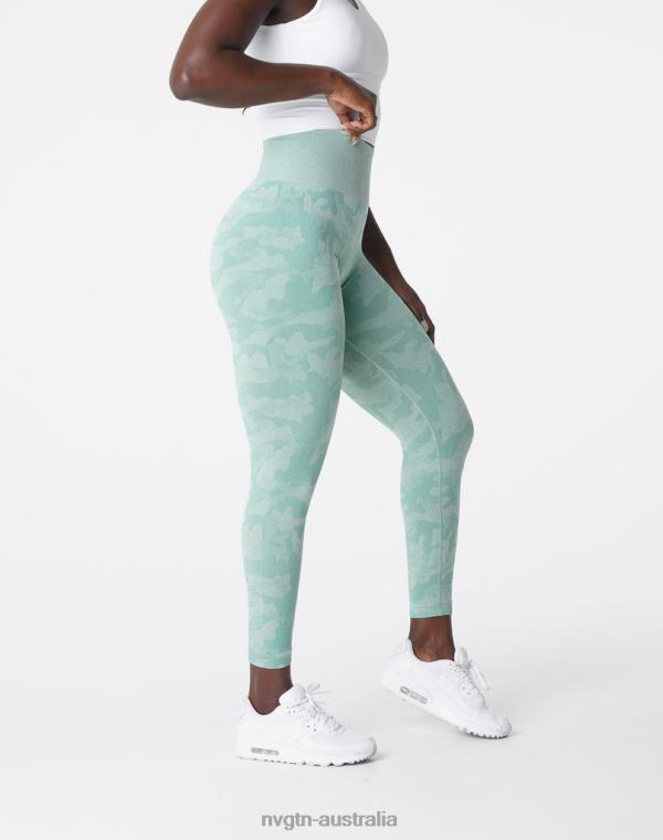 Women Camo Seamless Leggings 04060672 Sage Green Fitness NVGTN