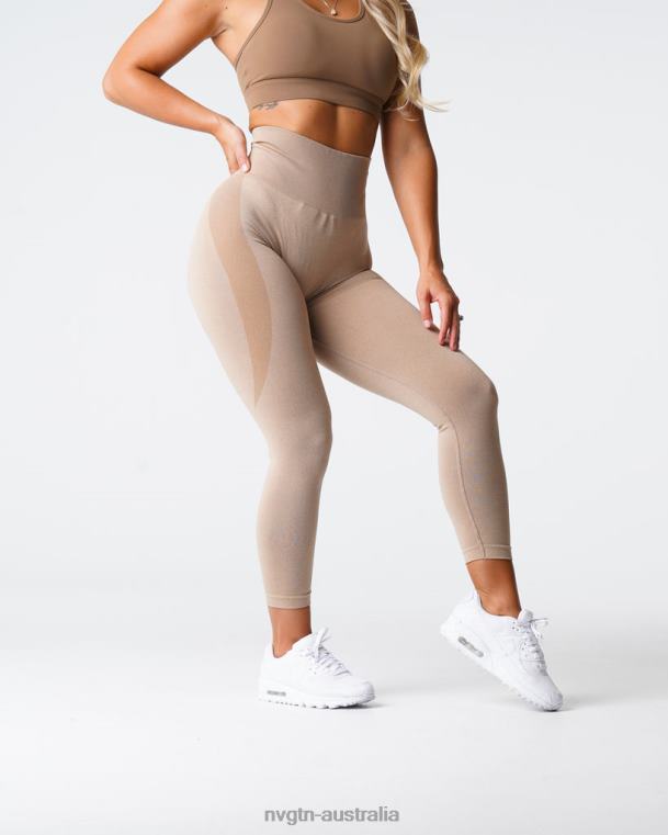 Women Contour Seamless Leggings 04060509 Beige Fitness NVGTN