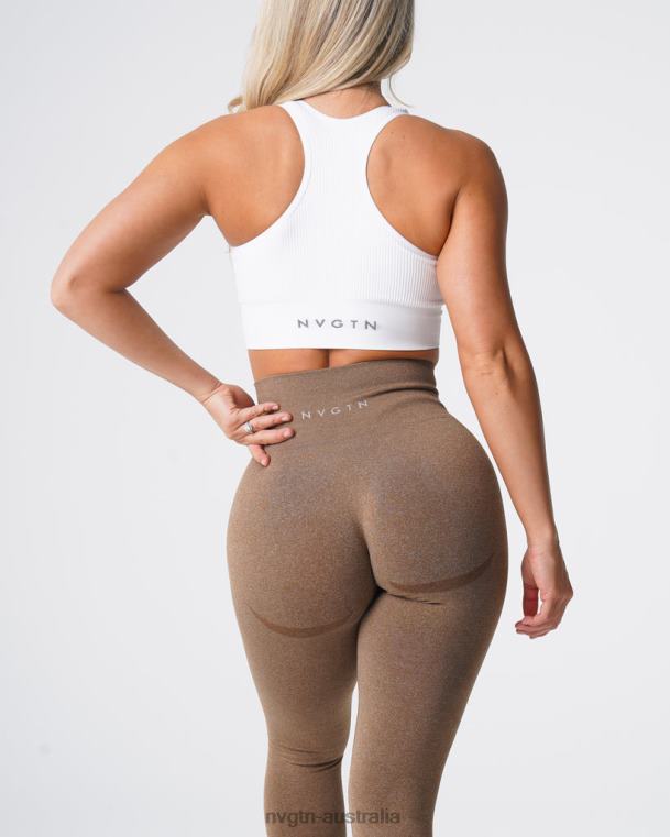 Women Contour Seamless Leggings 04060510 Mocha Fitness NVGTN