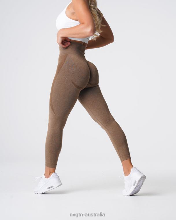 Women Contour Seamless Leggings 04060510 Mocha Fitness NVGTN