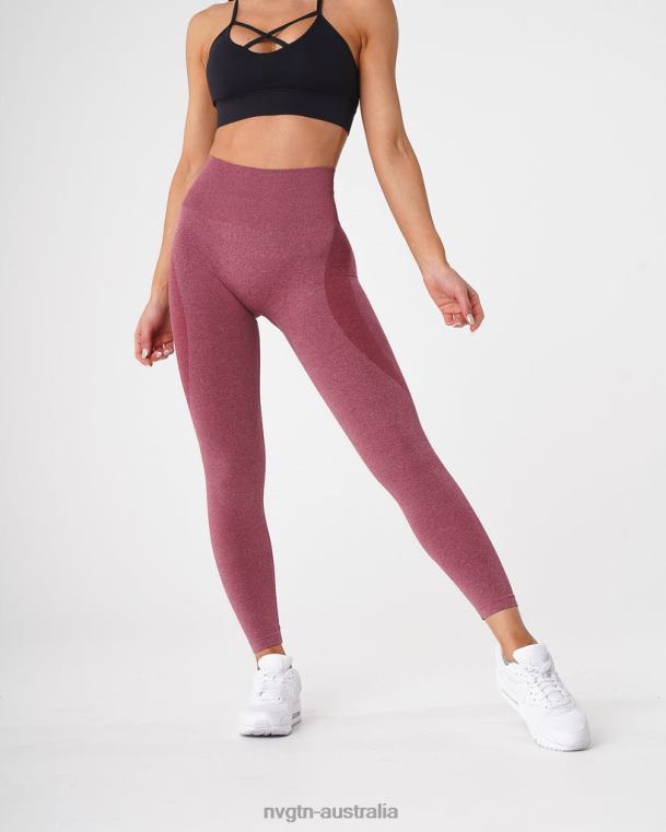 Women Contour Seamless Leggings 04060515 Maroon Fitness NVGTN