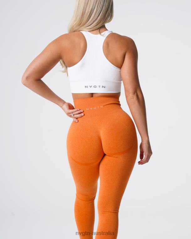 Women Contour Seamless Leggings 04060517 Burnt Orange Fitness NVGTN