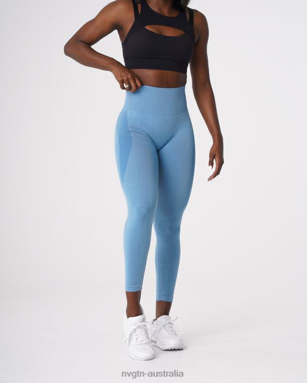 Women Contour Seamless Leggings 04060519 Sky Blue Fitness NVGTN