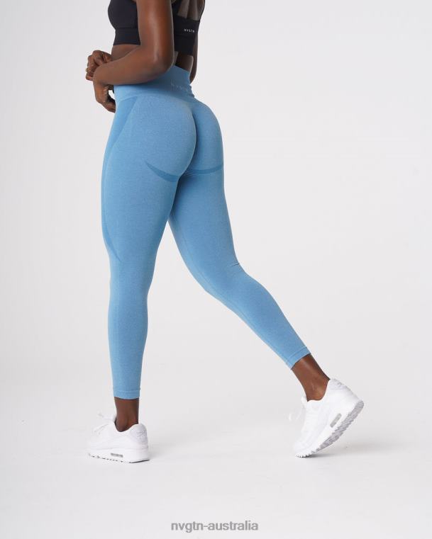 Women Contour Seamless Leggings 04060519 Sky Blue Fitness NVGTN