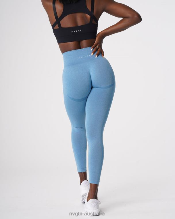 Women Contour Seamless Leggings 04060519 Sky Blue Fitness NVGTN