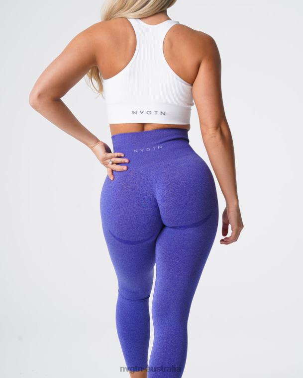 Women Contour Seamless Leggings 04060528 Electric Blue Fitness NVGTN