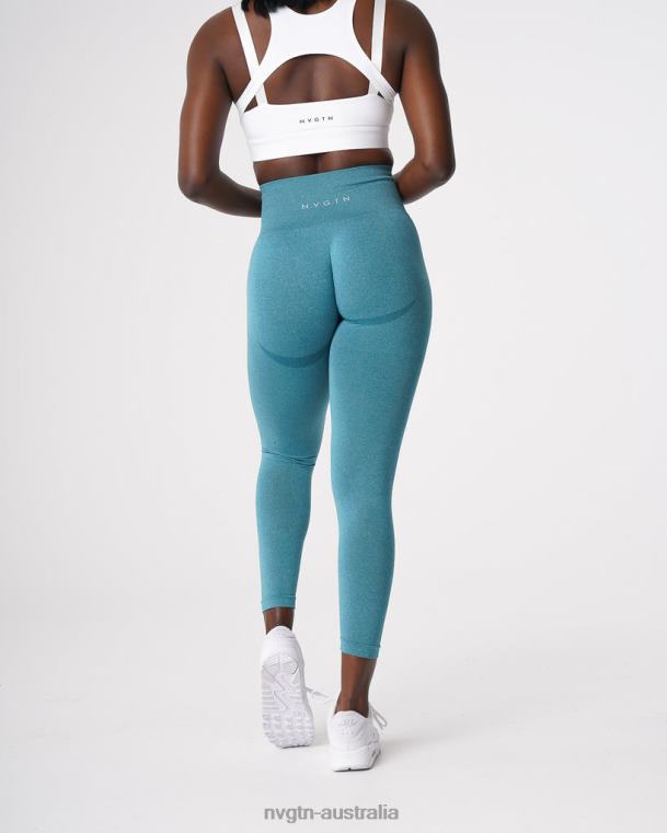 Women Contour Seamless Leggings 04060534 Teal Fitness NVGTN